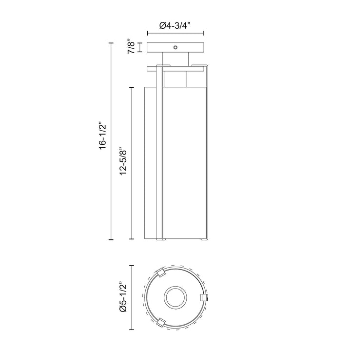 Belmont 5-in Flush Mount