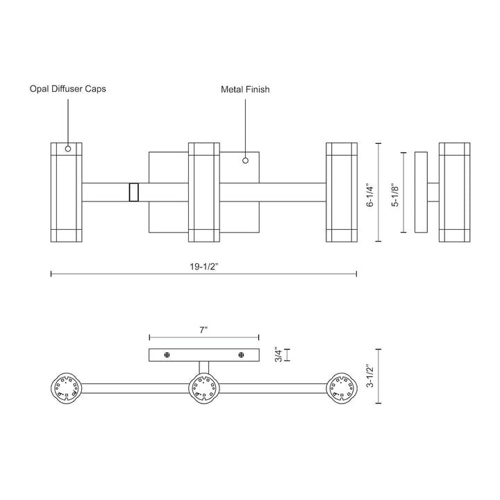 Brazen 20-in Chrome LED Vanity