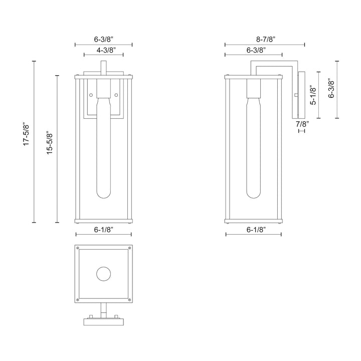 Brentwood 17-in Exterior Wall Sconce