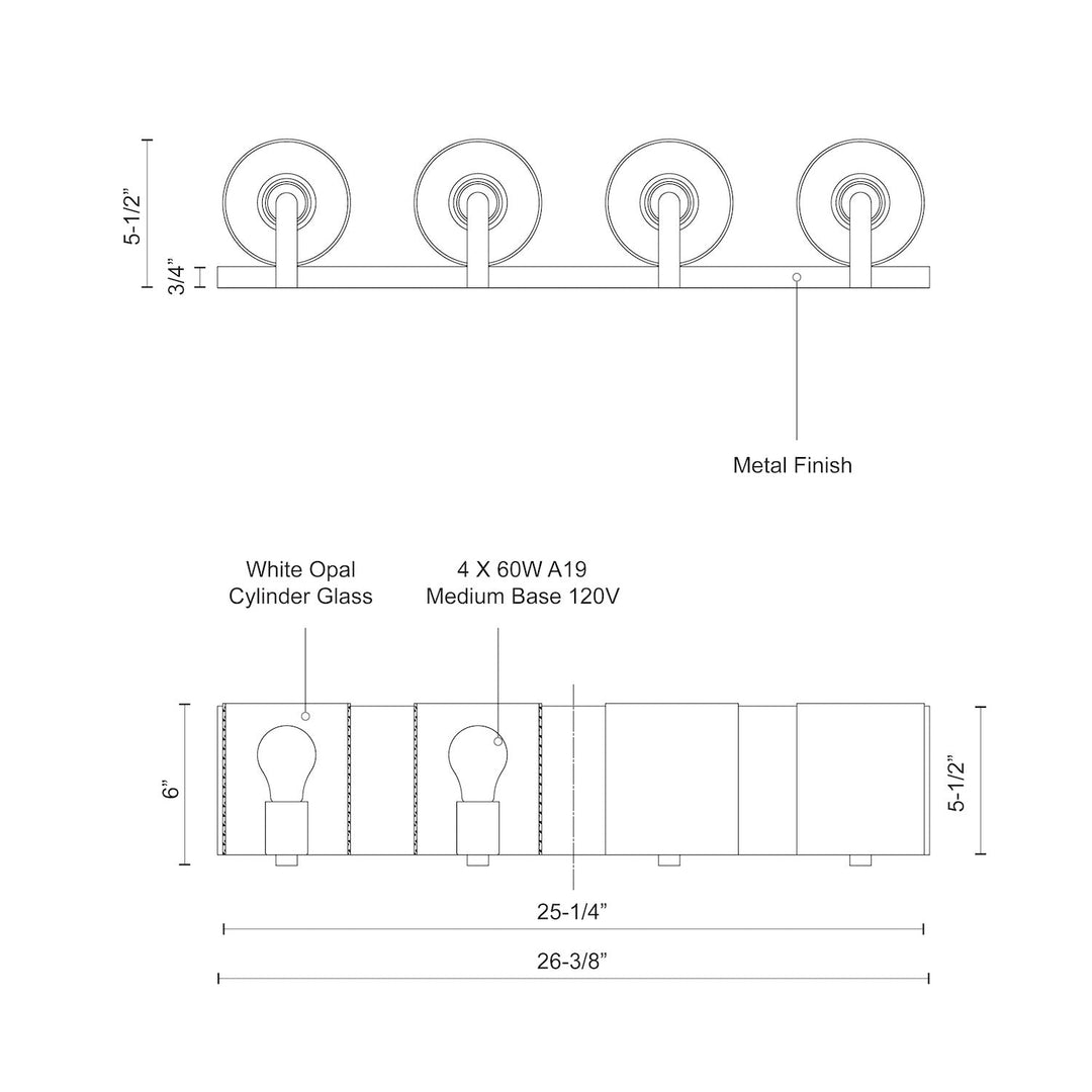Bridgewater 25-in Vanity Light