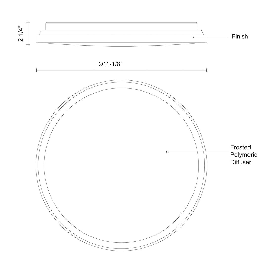 Brook 11-in Flush Mount