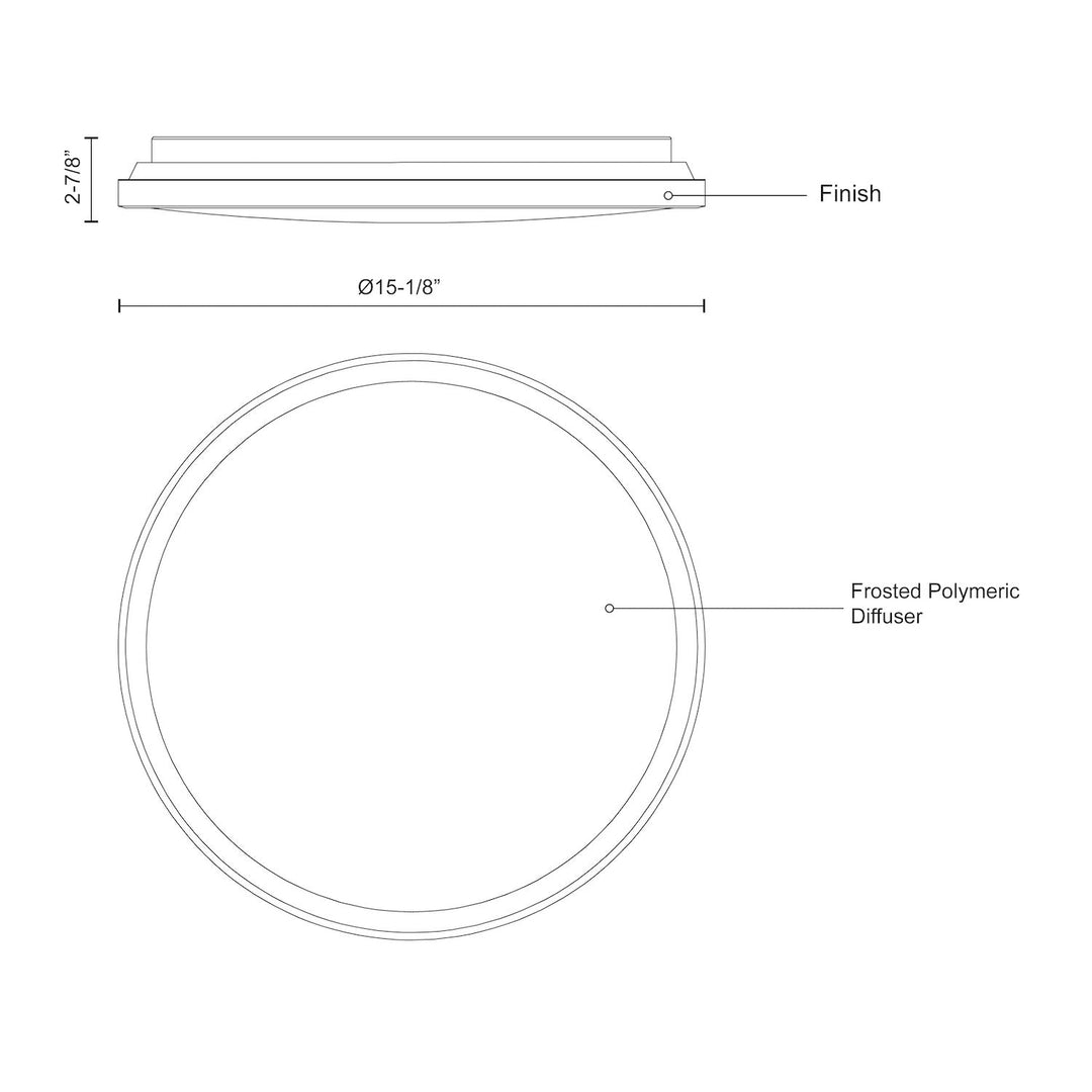Brook 15-in Flush Mount