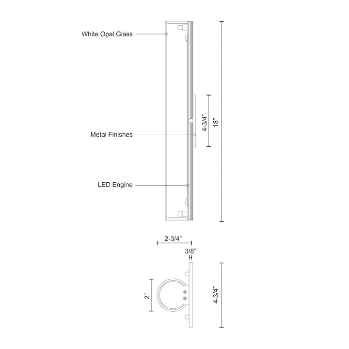 Bute 18-in Wall Sconce