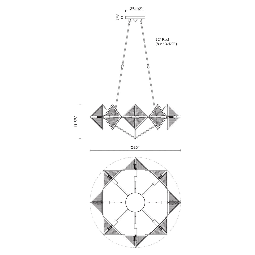 Cairo 30-in Chandelier