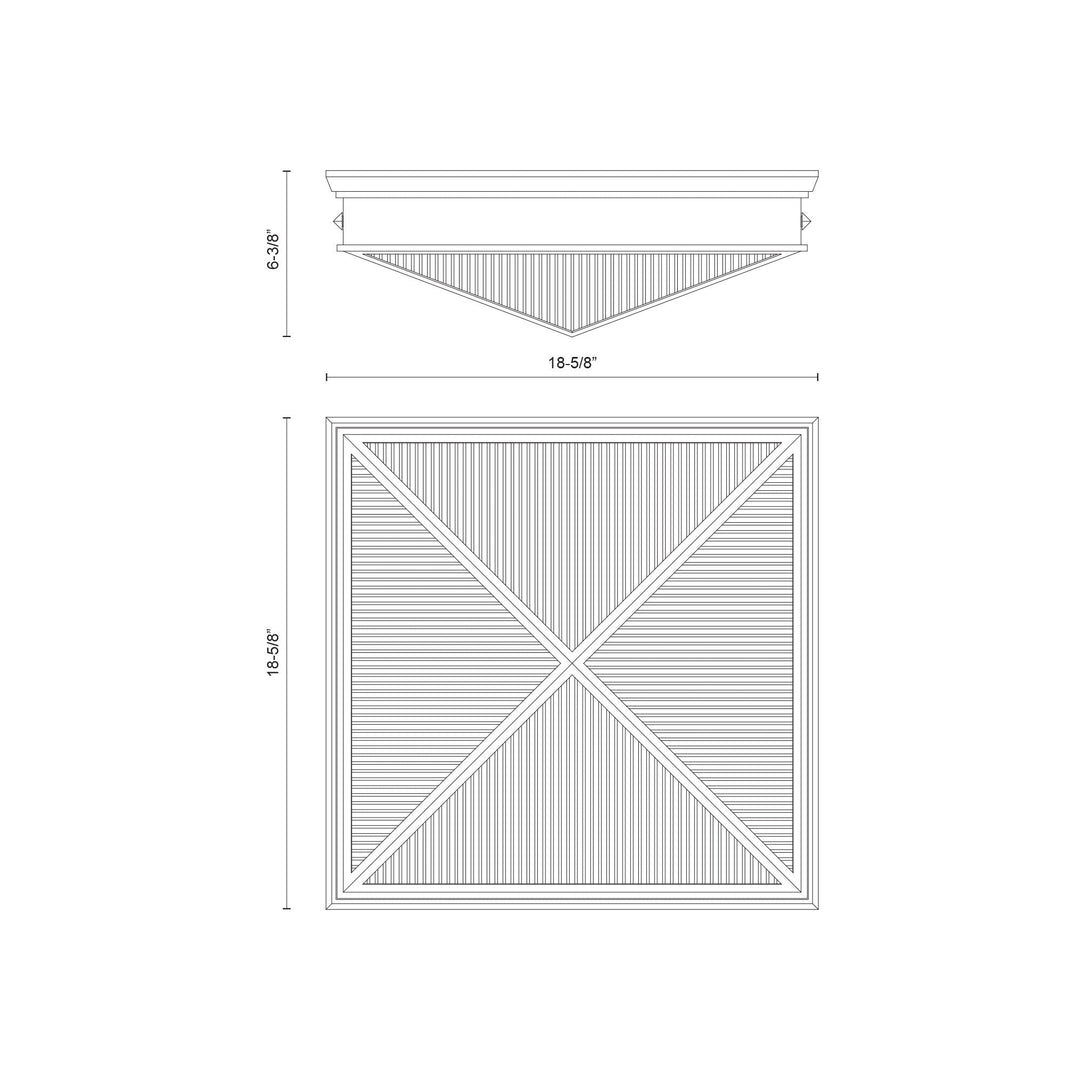 Cairo 19-in Flush Mount