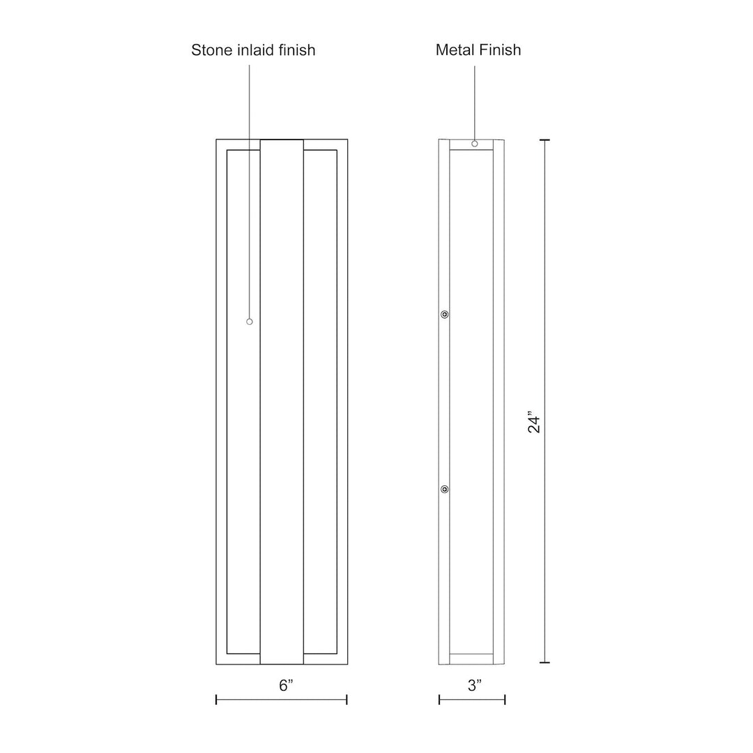 Caspian 24-in Exterior Wall Sconce