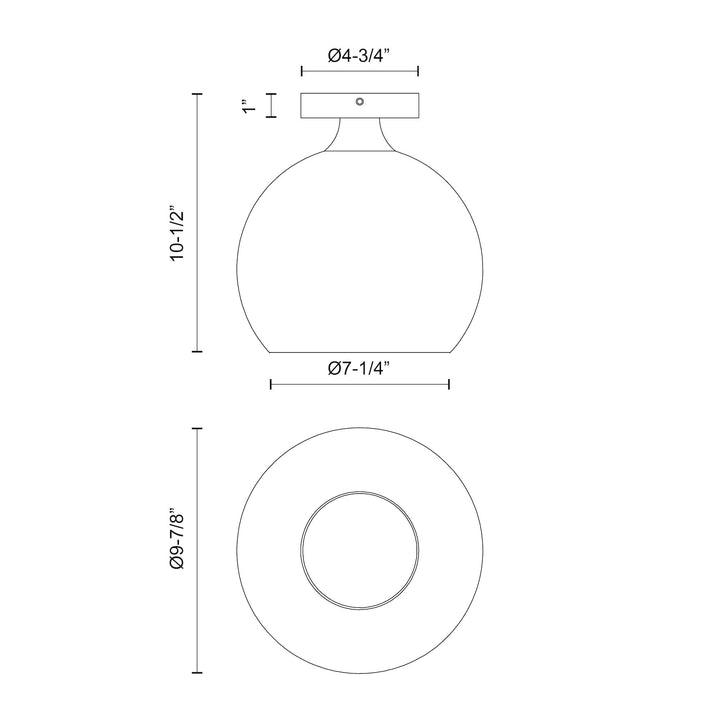 Castilla 10-in Flush Mount