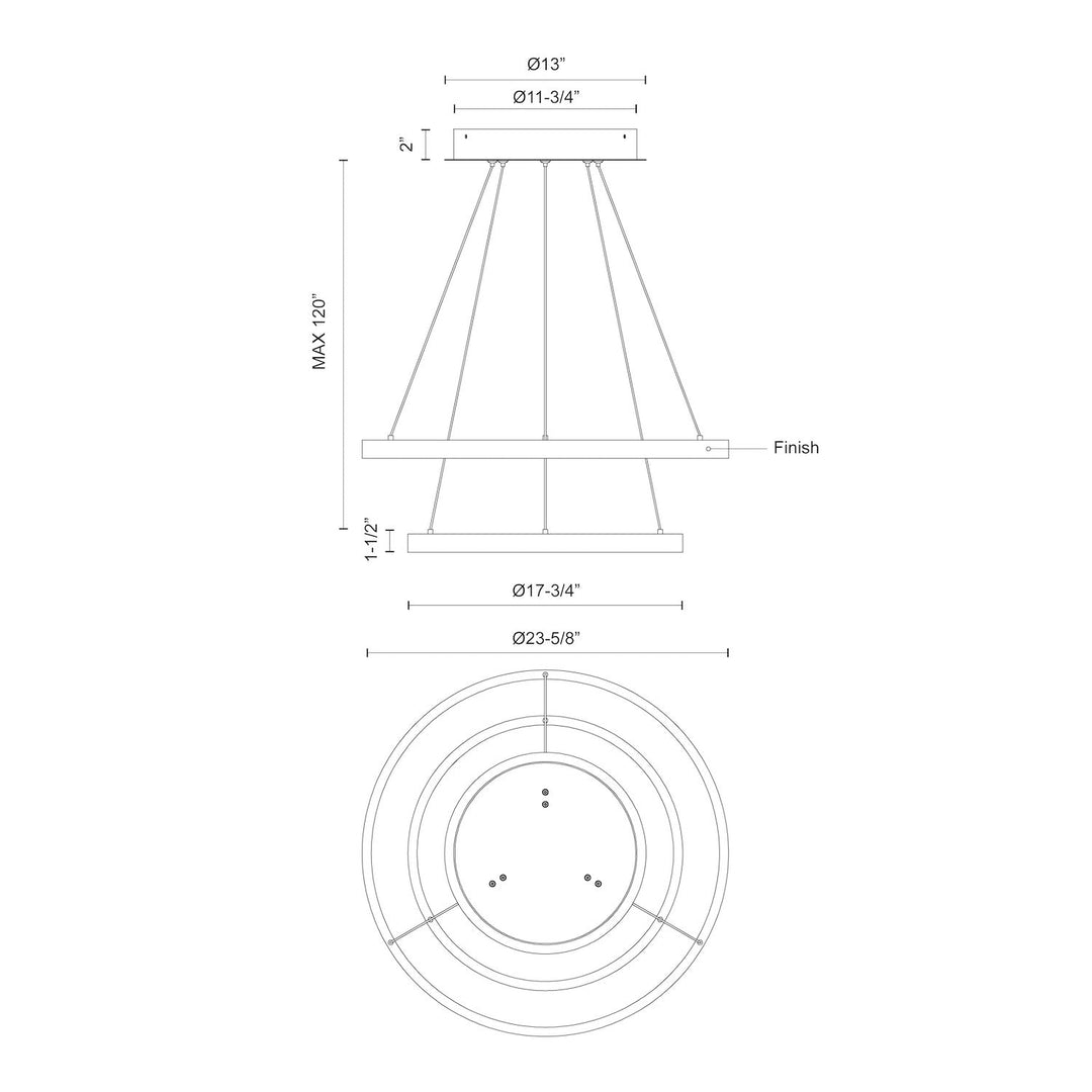 Cerchio 24-in Chandelier