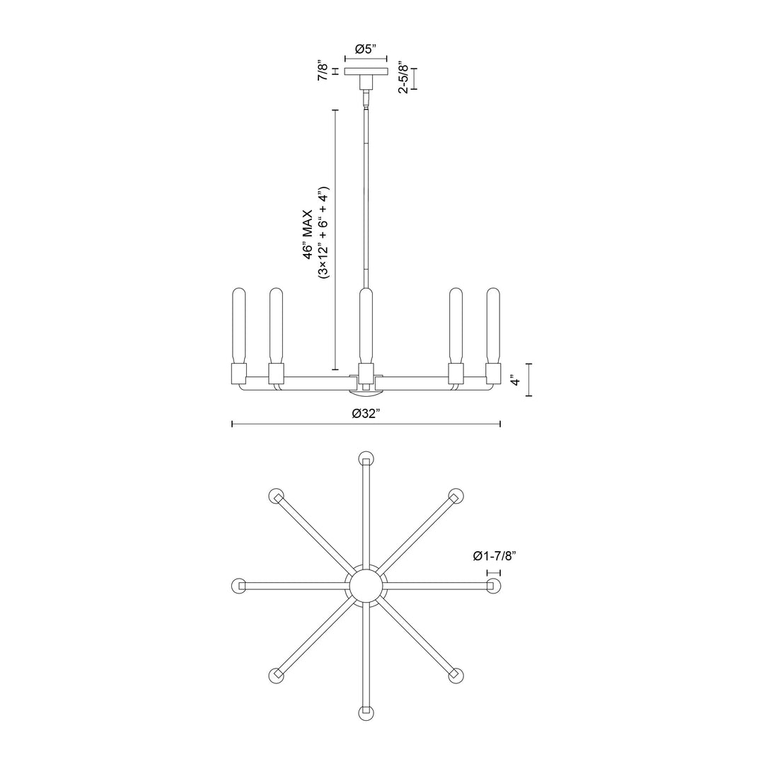 Claire 32-in Chandelier