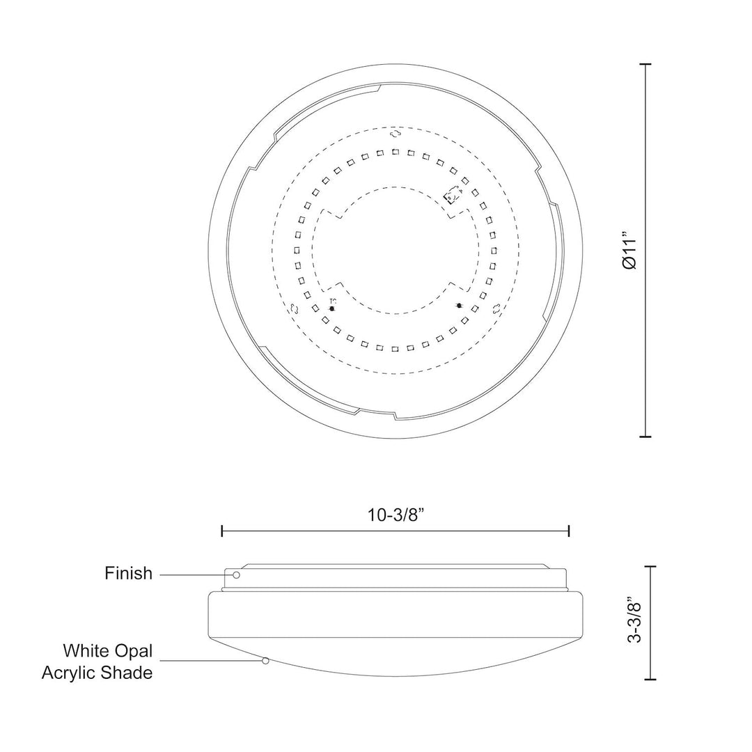 Collins 11-in Flush Mount