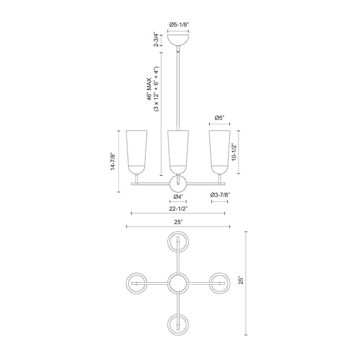 Emil 25-in Chandelier