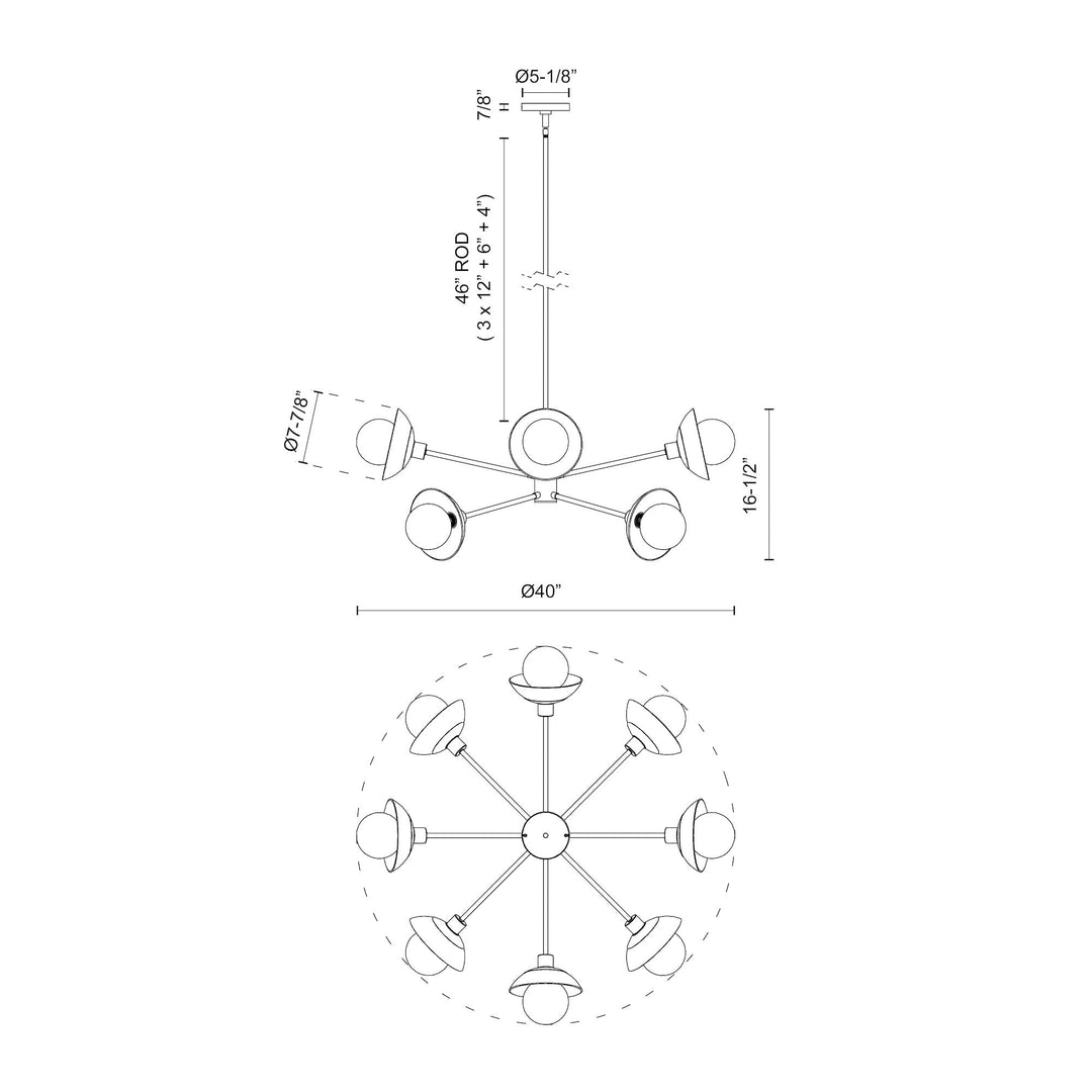Francesca 40-in Chandelier