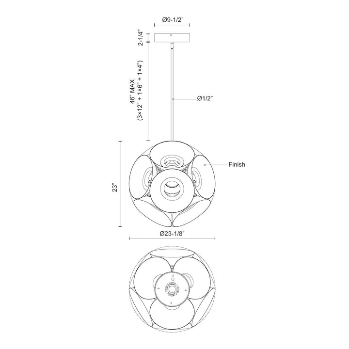 Magellan 24-in Chandelier