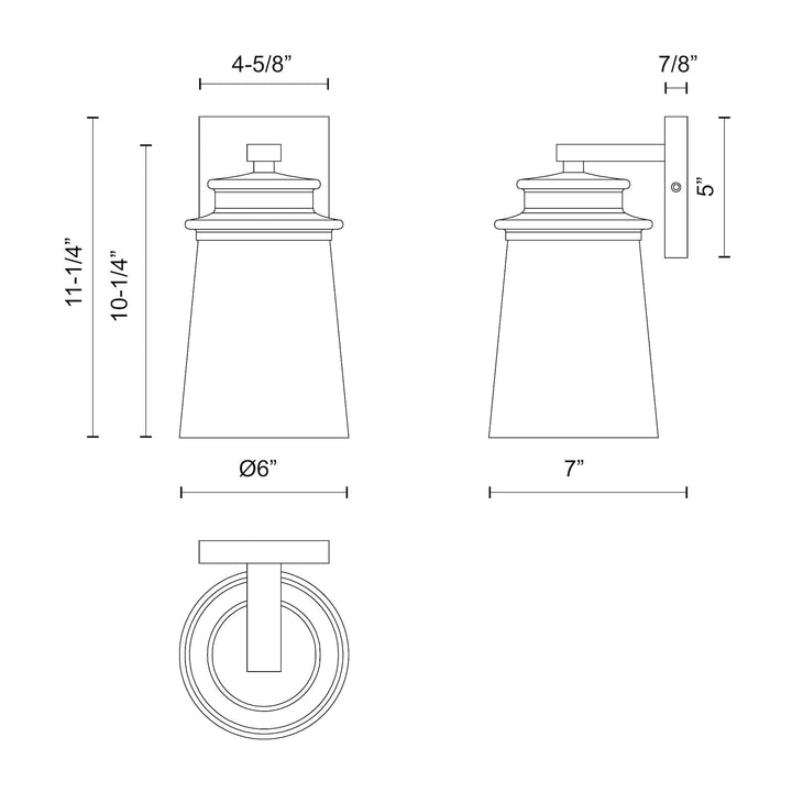 Quincy 6-in Exterior Wall Sconce