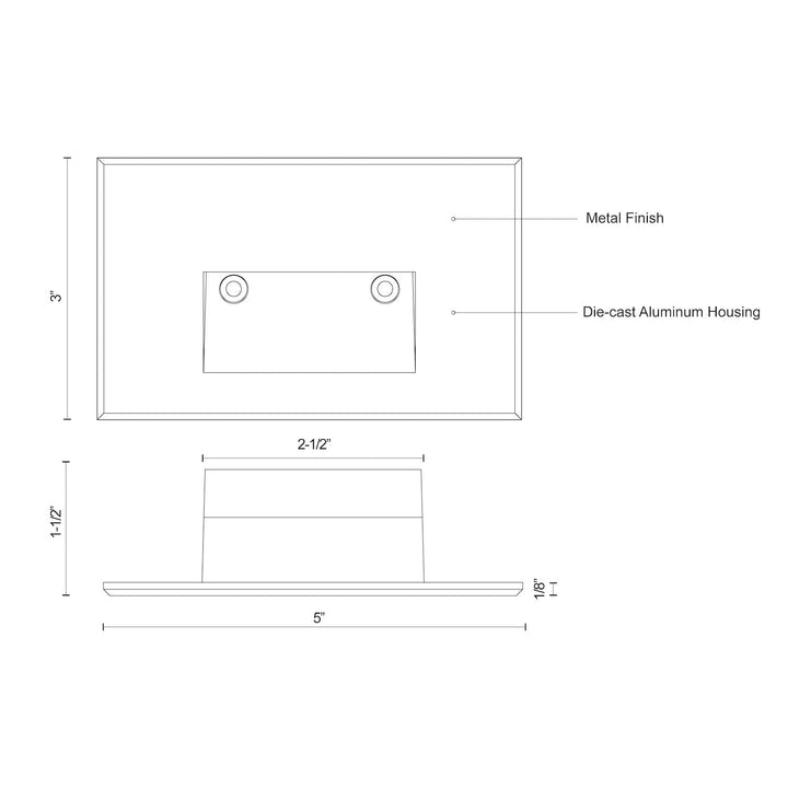 Sonic 3-in Gray LED Exterior Wall/Step Lights