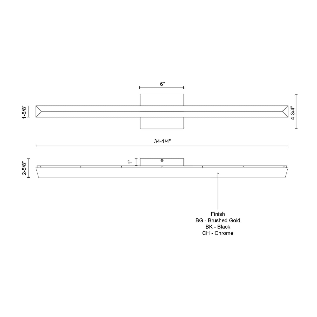 Saphir 34-in Vanity Light