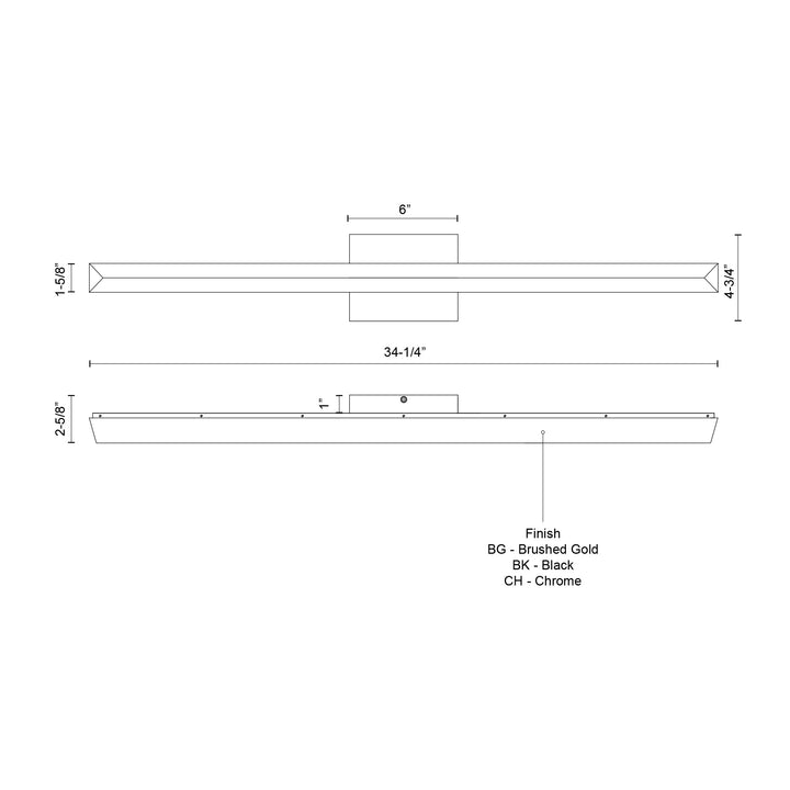 Saphir 34-in Vanity Light