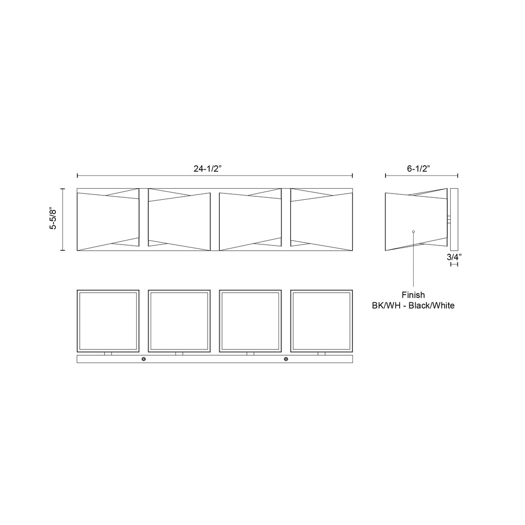 Cubix 24-in Vanity Light