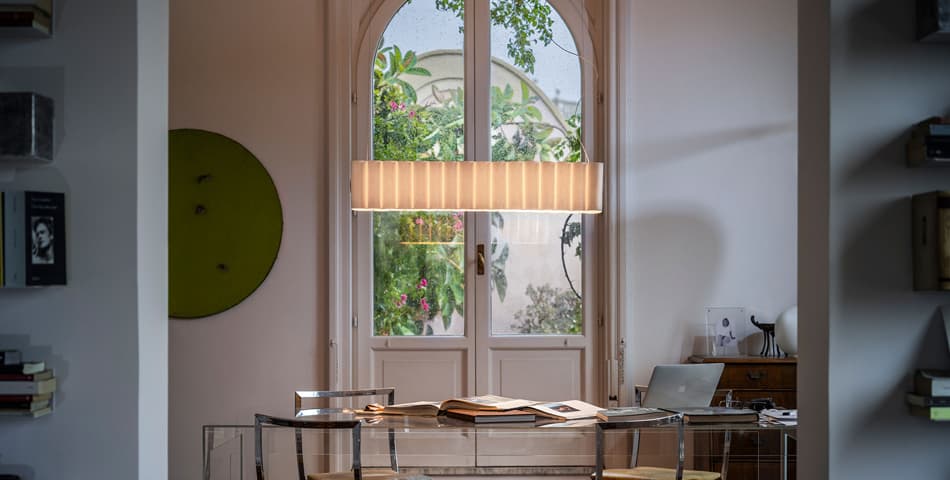 Modern interior with pendant lighting