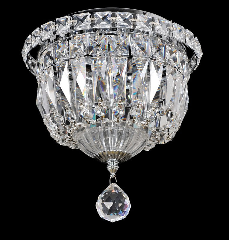 10-Light Chandelier from the Rafael Collection. A refined take on majestic design with cast-brass arms in Antique Silver or Two-Tone Gold, half-brass and half-Clear Firenze crystal bobeches, and Clear Firenze or Swarovski crystals for timeless elegance.