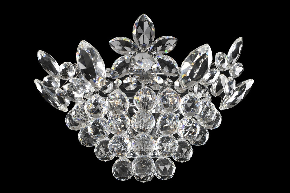 1.2 Light Wall Bracket. The Georgetta Collection features inverted fleurs-di-lis forming a heart-shape. Laser-cut shades with Black Organza, Aged Silver finish, wood bobeches, and Swarovski or Firenze Fleet Gold crystals for a romantic touch.
