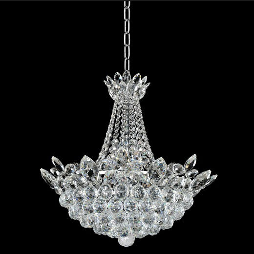 15 Light Chandelier. Solid Brass Frame, Firenze Drops and Crystal Bobeches and Fonts
