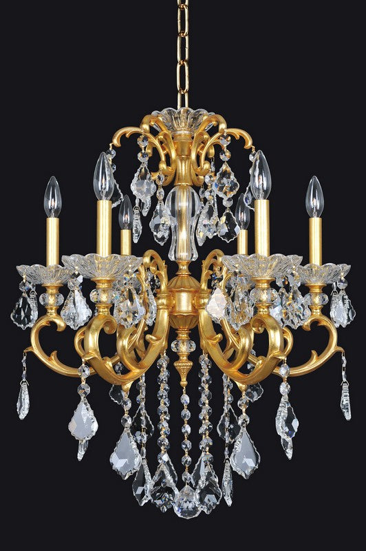 2.15 Light Chandelier. The Torelli Collection offers a modern take on regal lighting with 18k Gold or Chrome curves, Clear Firenze crystals, bobeches, teardrop accents, and Swarovski or Firenze strands for striking elegance.