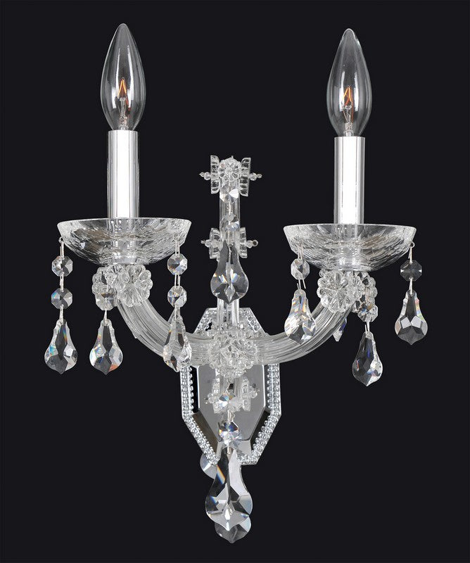 2.28 Light Chandelier. The Cesti Collection offers a modern take on traditional lighting with layered curves in Chrome or Black Pearl, crowned with Clear Firenze bobeches. Swarovski or Firenze crystals dangle gracefully to add sparkle and charm.