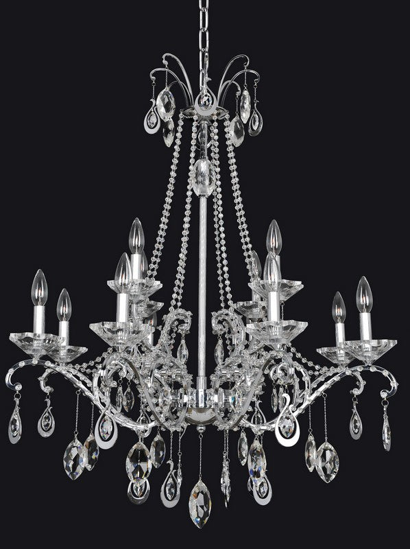 6 Light Chandelier. The Bedetti Collection, inspired by Park Avenue apartments, features elegant curves in Two-Tone Silver. Designed to pair with Allegri’s shades, it blends modern and traditional style with panache.