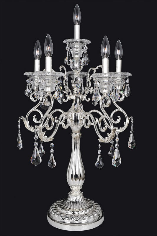 2.6 Light Chandelier. The Steffani Collection combines modern curves with tradition, finished in Chrome or 24k Gold, accented with Clear Firenze bobeches, and draped with Swarovski or Firenze crystals.