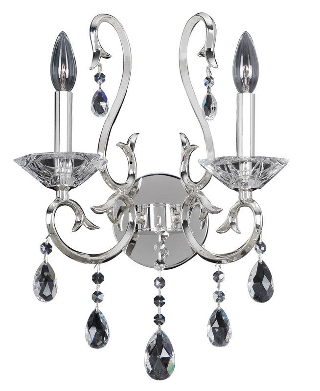 2.10 Light Chandelier. The Steffani Collection unites modern curves with tradition, finished in Chrome or 24k Gold, accented with Clear Firenze bobeches, and draped with Swarovski or Firenze crystals.