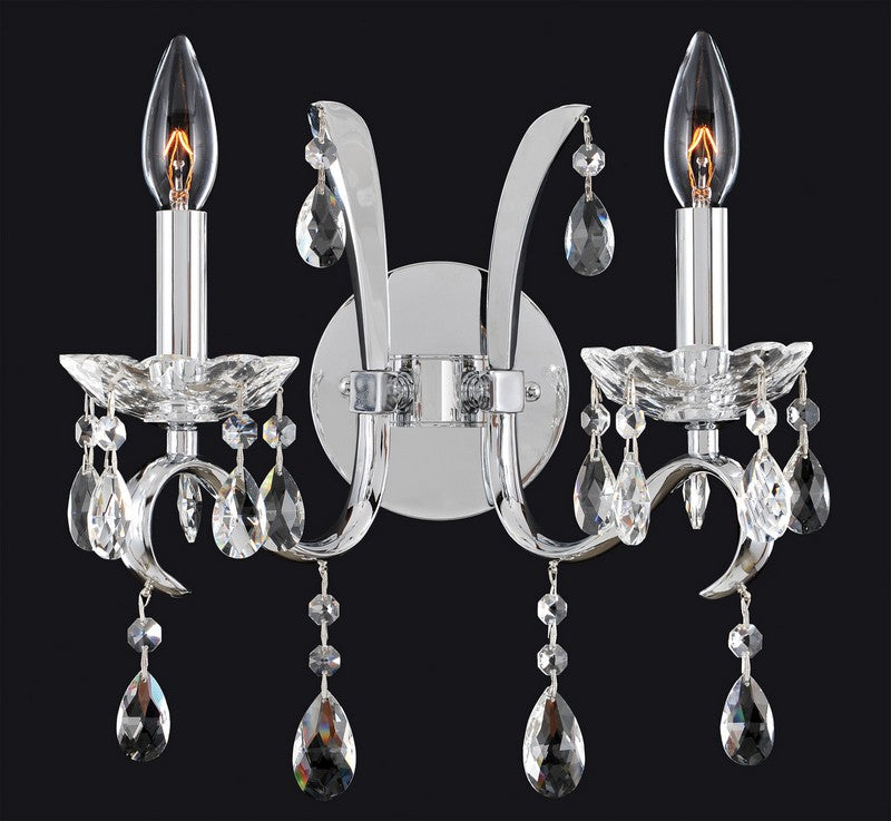 1.12 Light Chandelier. The Faure Collection refines classic design with curves in Two-tone Gold or Aged Bronze, Clear and Smoke Fleet Argentine bobeches, and Swarovski or Firenze crystals.