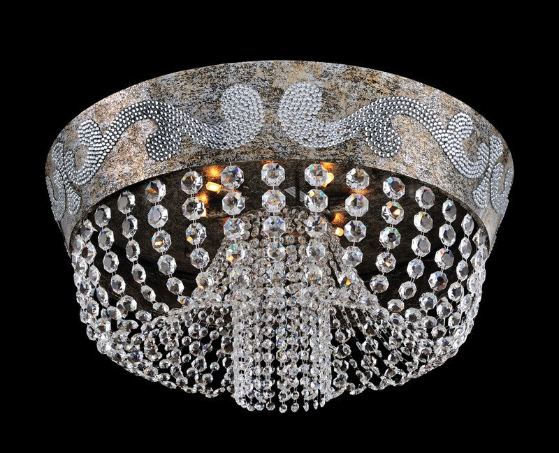 2.3 Light Wall Bracket. The Marcello Collection features Antique Silver curves, ornate stems, cast iron bobeches, and Swarovski or Firenze crystals cascading with sparkle.