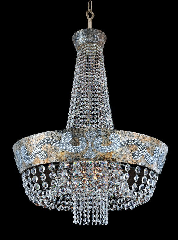 2.3 Light Wall Bracket. The Rossi Collection blends bold Bronze and Brass Patina curves with Swarovski or Firenze crystals and optional shades for luxury and style.