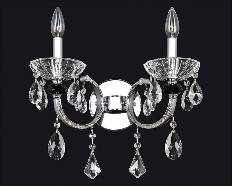 2.20 Light Chandelier. The Rossi Collection features bold Bronze and Brass Patina curves, Swarovski or Firenze crystals, and optional shades for elegant charm.