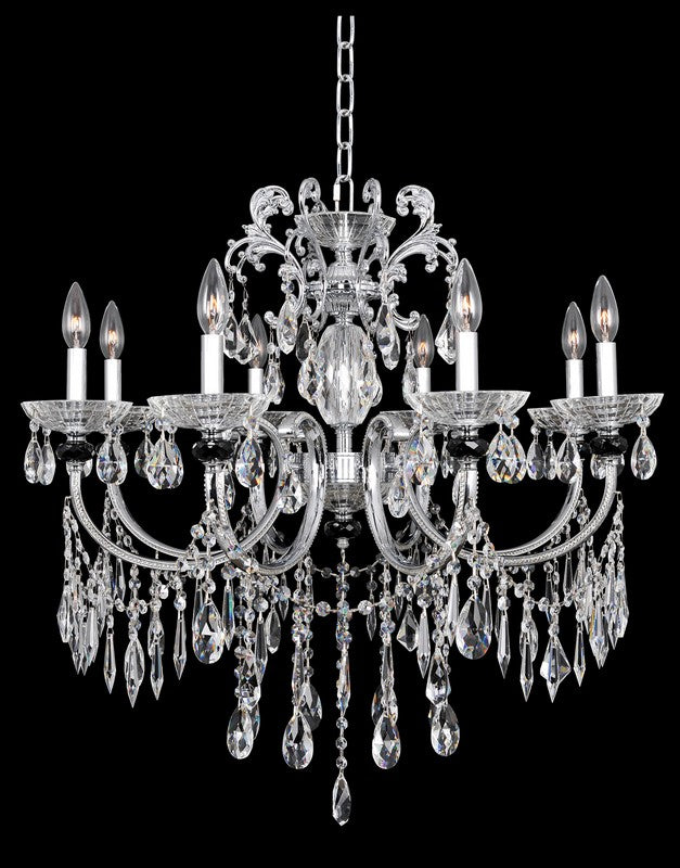 2.3 Light Wall Bracket. The Cassella Collection features a Clear Firenze crystal column, curves in Allegri finishes, Smoke Fleet Argentine bobeches, and Firenze crystals.