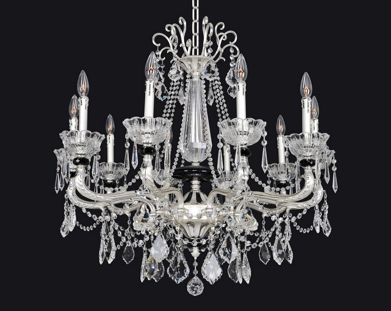 2 Light Wall Bracket. The Vivaldi Collection, inspired by the composer’s graceful concertos, features fluid arms in Allegri’s Two-tone Gold finish. Clear crystal orbs, floret bobeches, and dangling crystal drops add romance and elegance.