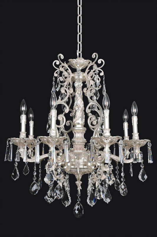 1.3 Light Table Lamp. The Barret Collection, inspired by Victorian lighting, blends elegant curves and hand-laid crystal channels with Allegri finishes, multi-faceted bobeches, and clear and golden drops for radiant charm.