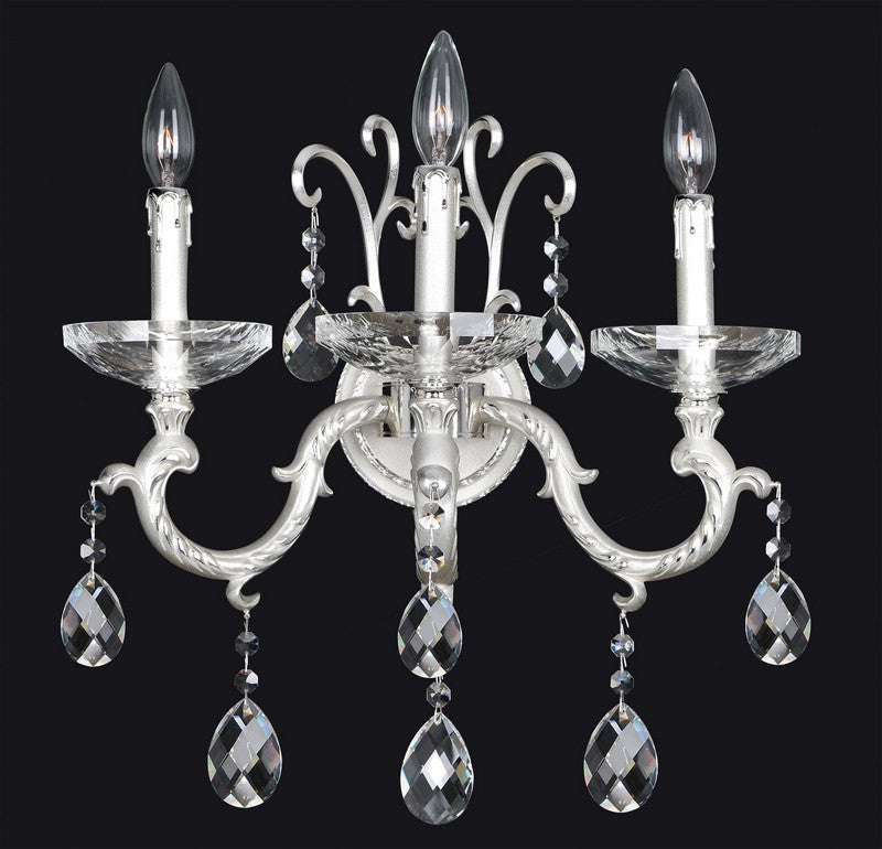 2.3 Light Table Lamp. The Barret Collection, inspired by Victorian lighting, blends elegant curves and hand-laid crystal channels with Allegri finishes, multi-faceted bobeches, and clear and golden drops for radiant charm.