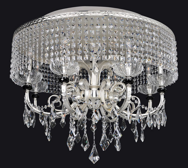 Lemire 12 Light Flush Mount W/Chrome