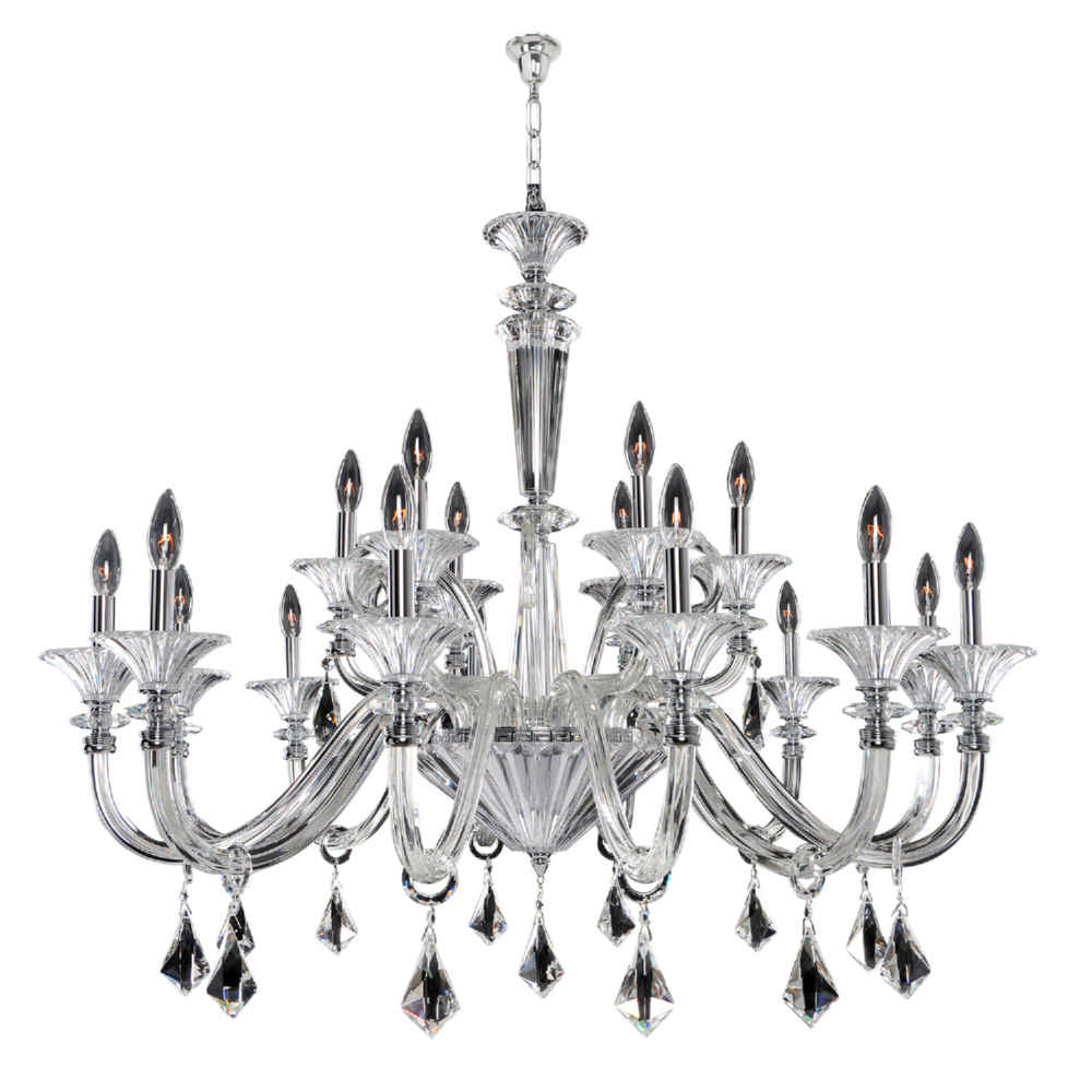1.1 Light Wall Bracket. Tradition meets Art Deco with curves in Two-tone Silver, prismatic crystal bobeches, and dangling Firenze or Swarovski crystals for a touch of sparkle.