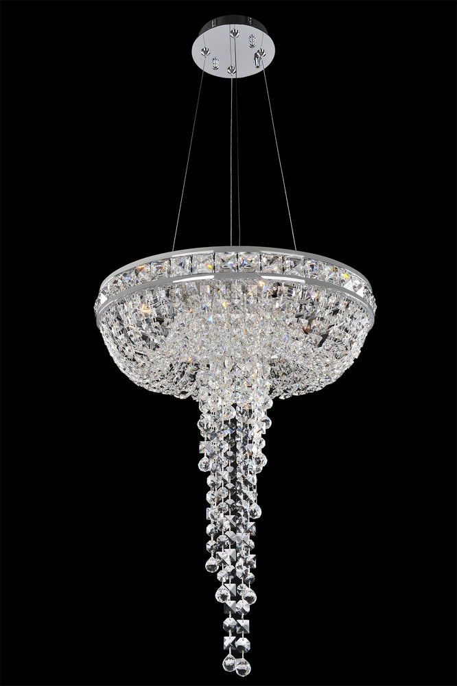 1.3 Light Wall Bracket. Tradition meets Art Deco with curves in Two-tone Silver, prismatic crystal bobeches, and dangling Firenze or Swarovski crystals for a touch of sparkle.