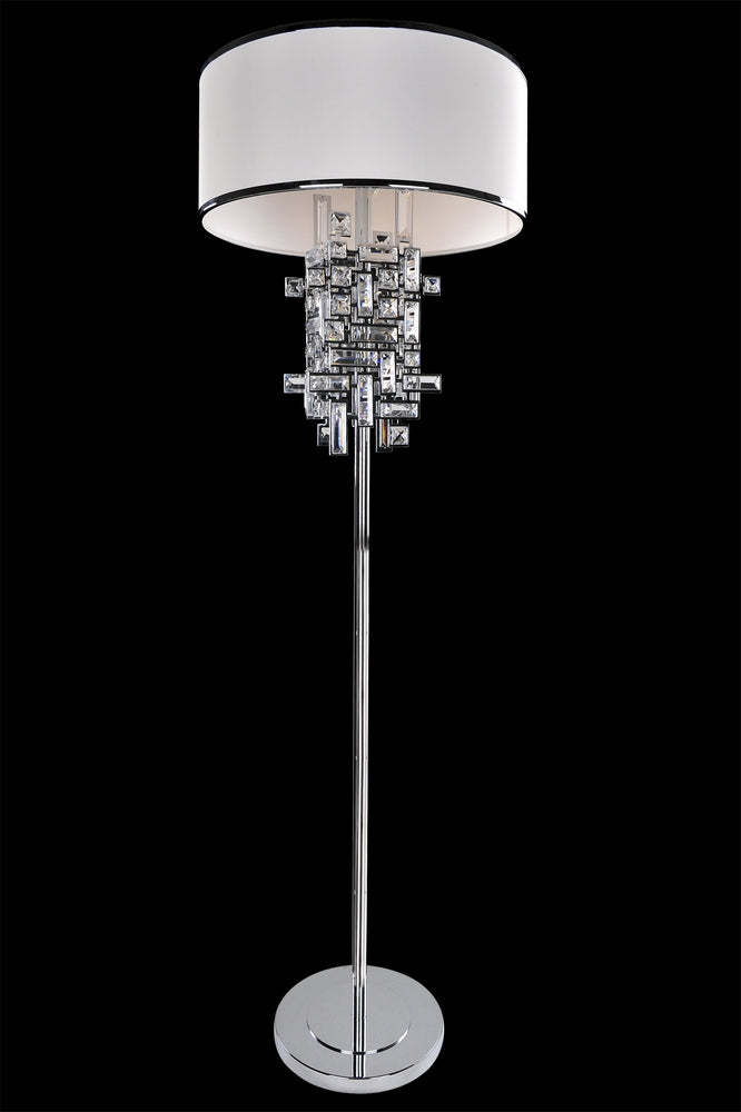 1.3 Light Chandelier. Tradition meets Art Deco with curves in Two-tone Silver, prismatic crystal bobeches, and dangling Firenze or Swarovski crystals for romantic sparkle.