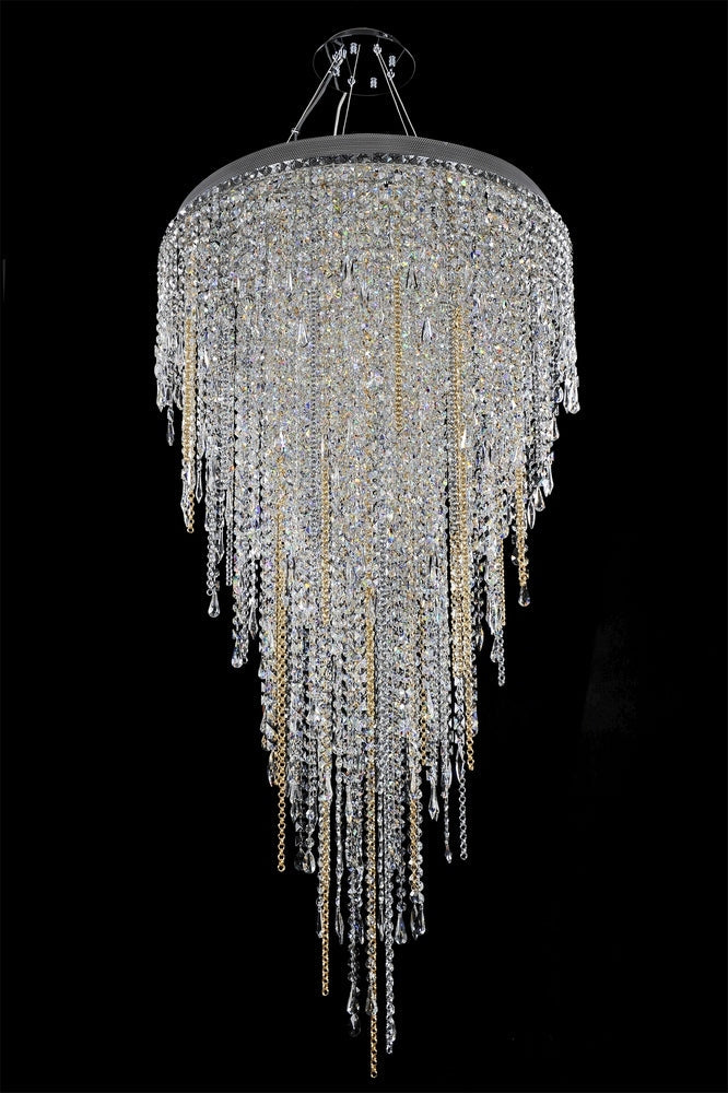 2.1 Light Wall Bracket. A mix of modern and traditional with Firenze crystal orbs, glass curves, and bobeches. Dangling crystals shine as the Chrome finish recedes.