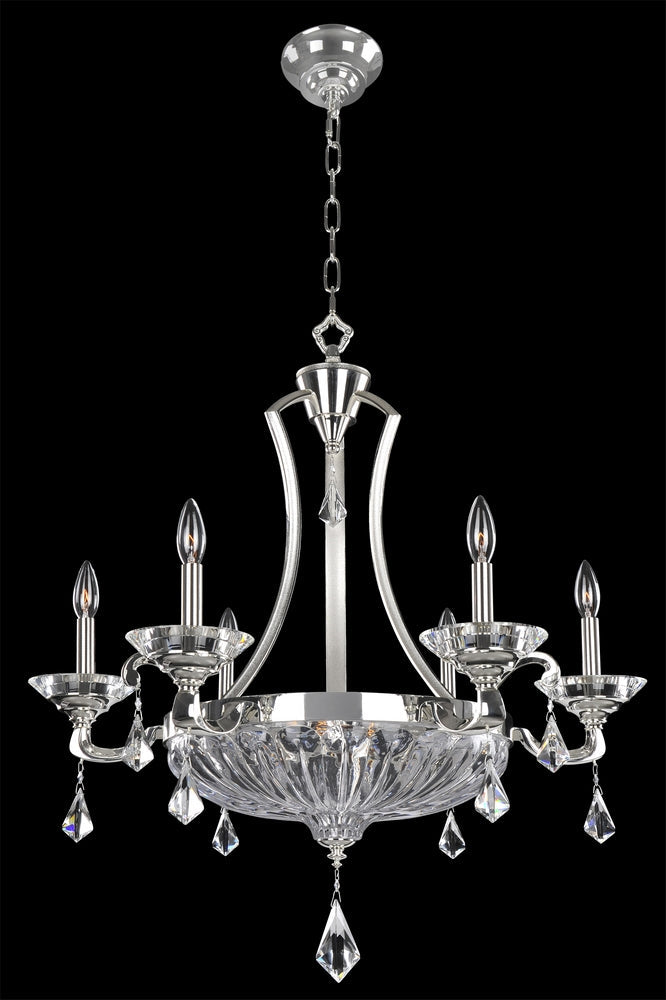 4.4 Light Chandelier. The BizetCollection is a modern interpretation of traditional drum shades. Crystals are suspended throughout the laser-cut lacework of these metal drum shades adding a touch of glamour to these sophisticated shades.