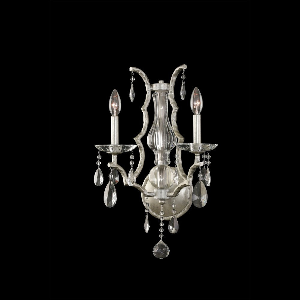 8 Light Chandelier. Solid Brass Frame, Firenze Drops and Crystal Bobeches and Fonts