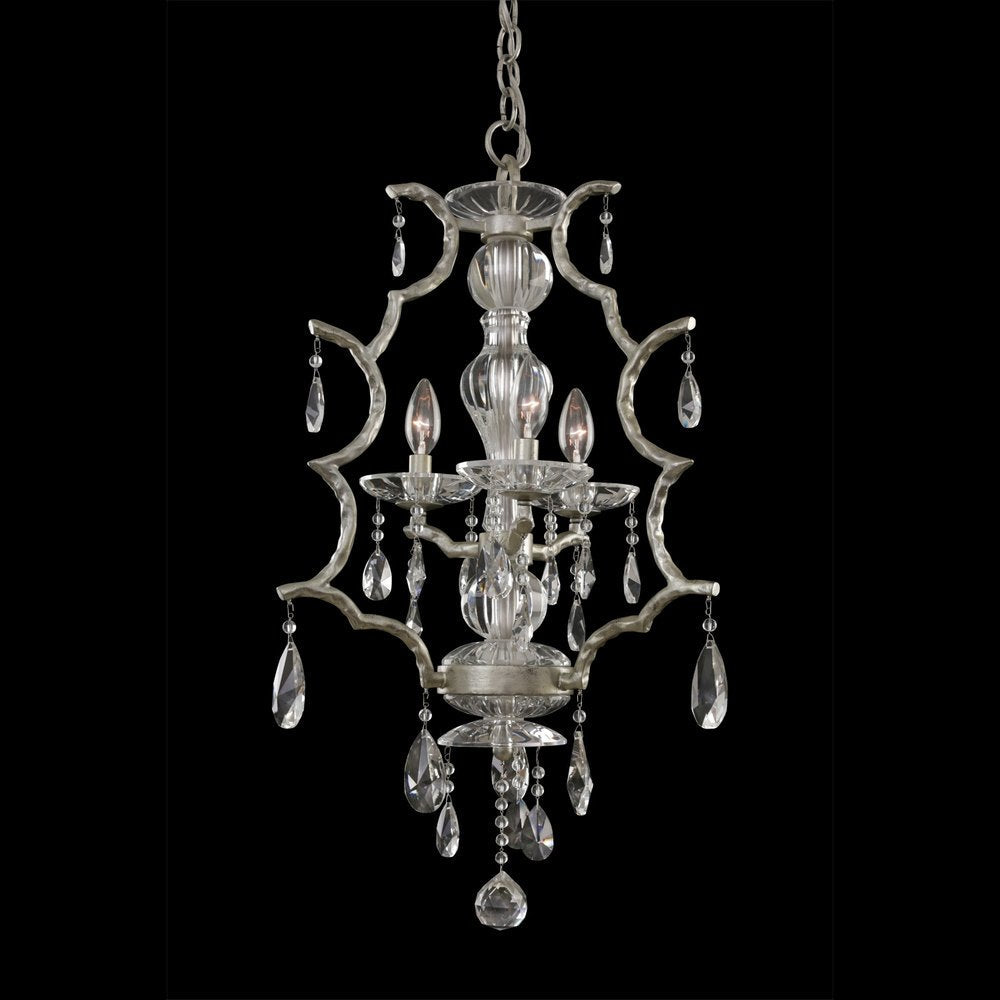 15 Light Chandelier. Solid Brass Frame, Firenze Drops and Crystal Bobeches and Fonts