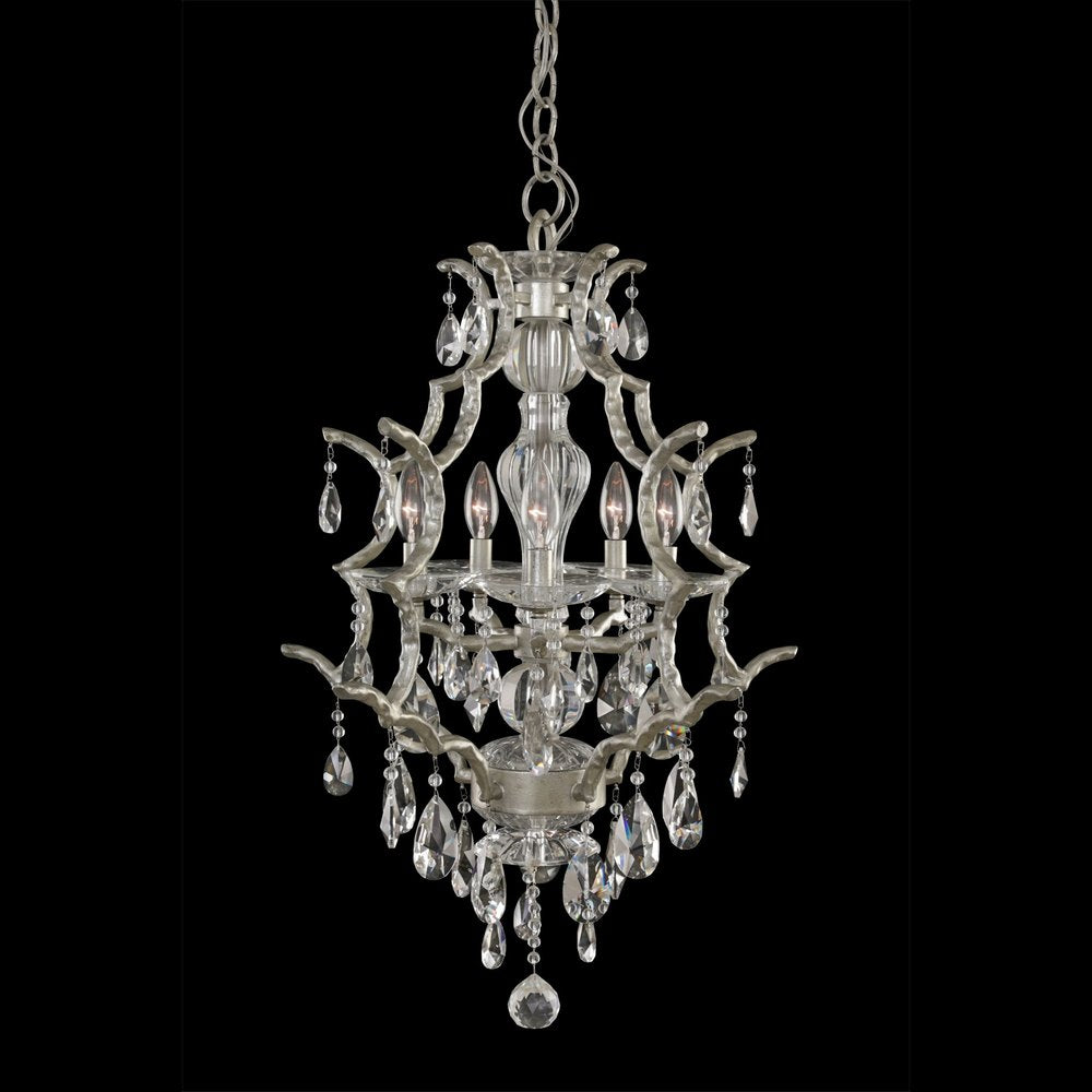 18 Light Chandelier. Solid Brass Frame, Firenze Drops and Crystal Bobeches and Fonts