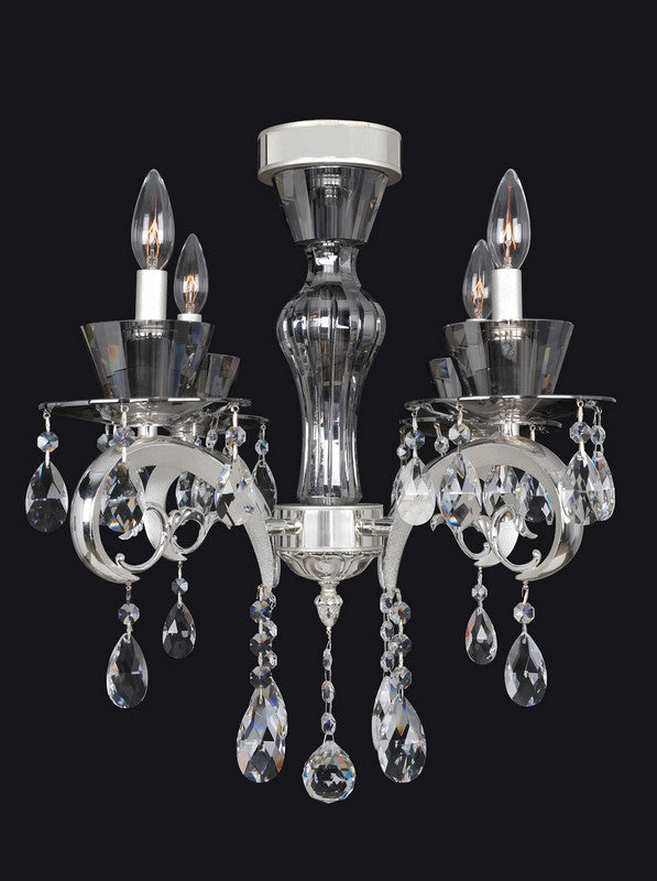 2.1 Light Mini Round Pendant. The Berkeley Collection is a fresh take on Mid-century Modern. The geometric shapes of the laser-cut shade pop in Allegri’s Chrome finish. The crystals are draped behind the shade to create a captivatingly colorful twinkle.