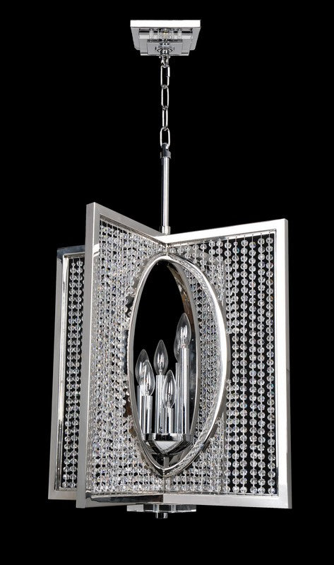 3.9 Light Chandelier. The Legrenzi Collection fuses modern design with traditional elegance, featuring ornate stems, curves in Antique Silver Leaf or Two-tone 24k Gold, Clear Firenze bobeches, and draped crystals for glamorous sparkle.